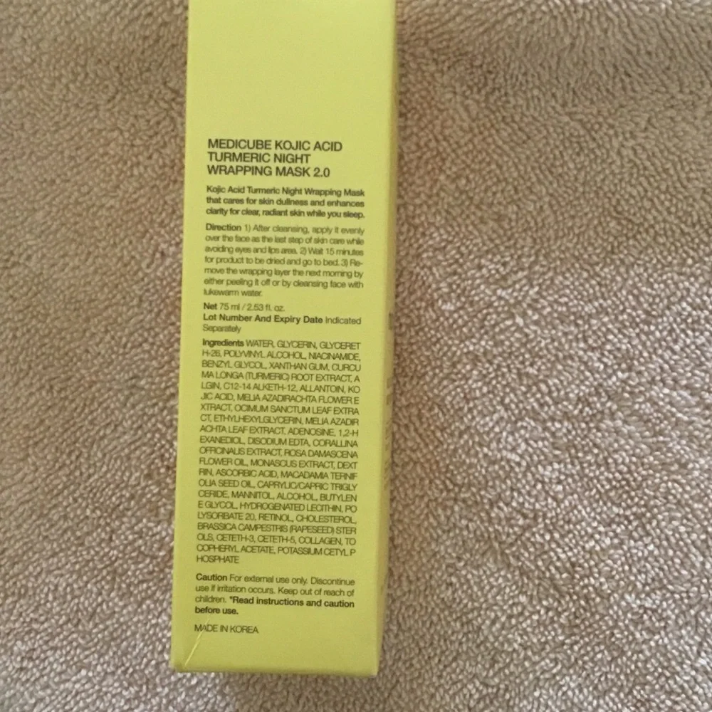Kojic Acid Turmeric Night Wrapping Mask - Yellow